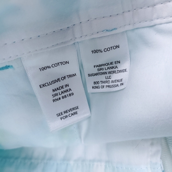 Lilly Pulitzer The Callahan Blue Lime White Floral Cotton Shorts Size 0 - Picture 11 of 16